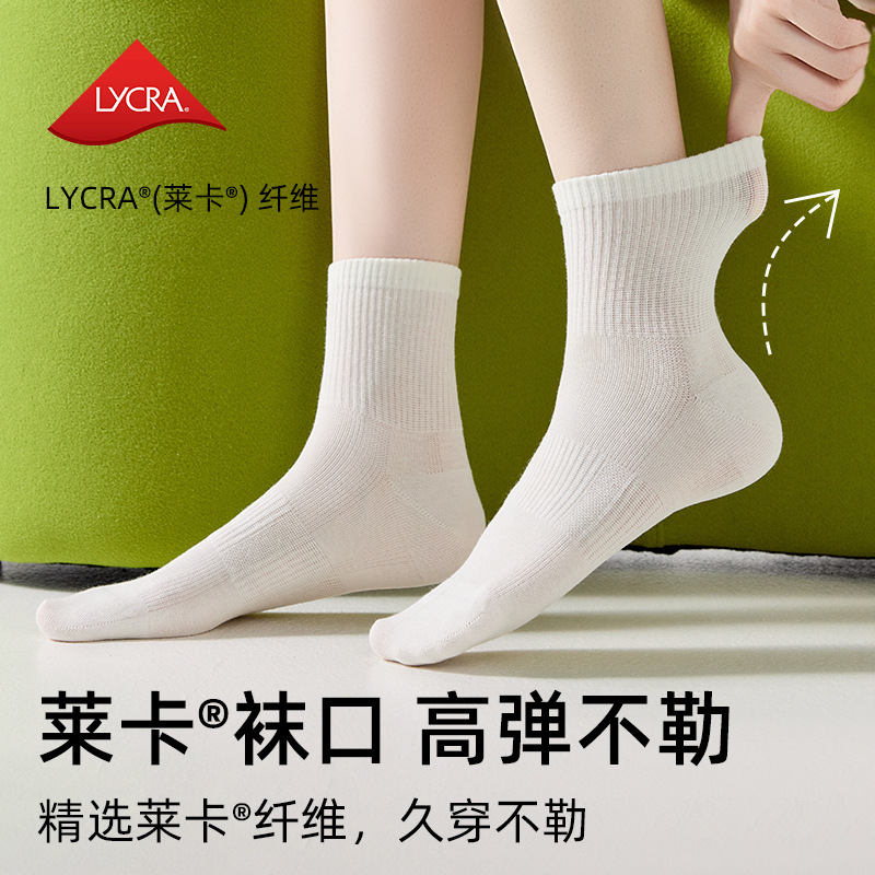 【天然苎麻】袜子女棉麻中筒袜春夏季薄款抗菌网眼无骨女士长筒袜|undefined