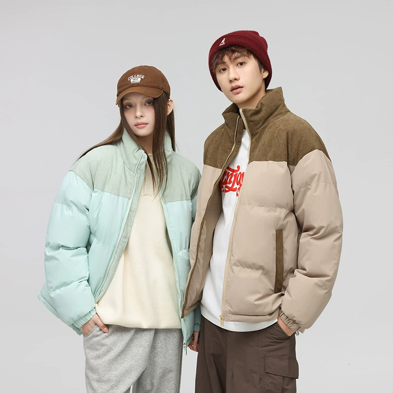 Пара хлопчатобумажной одежды зимний тренд толстая хлопковая куртка теплая мужская хлопчатобумажная куртка свободный воротник хлебная одежда