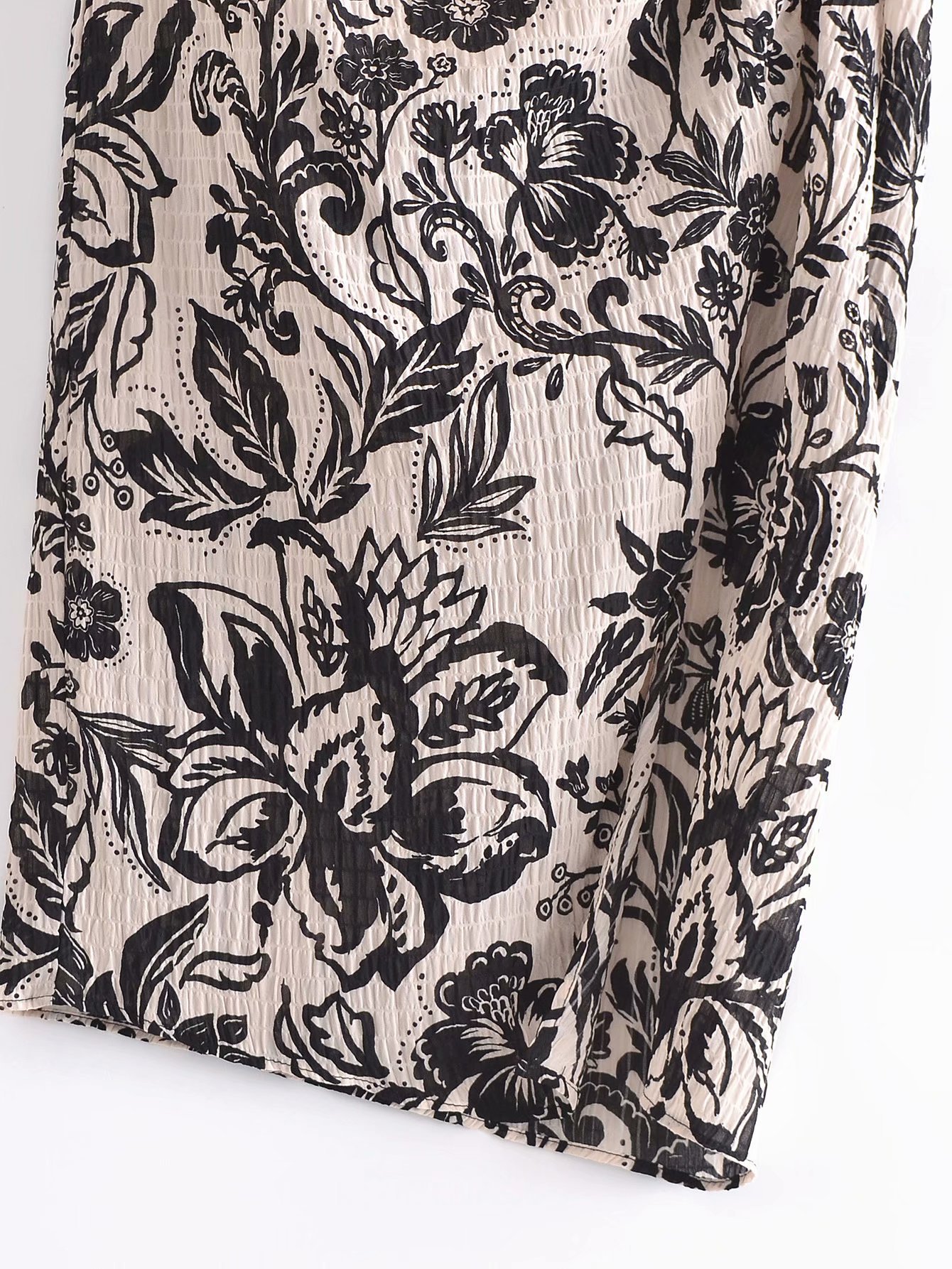 fold design split print skirt  NSAM48549