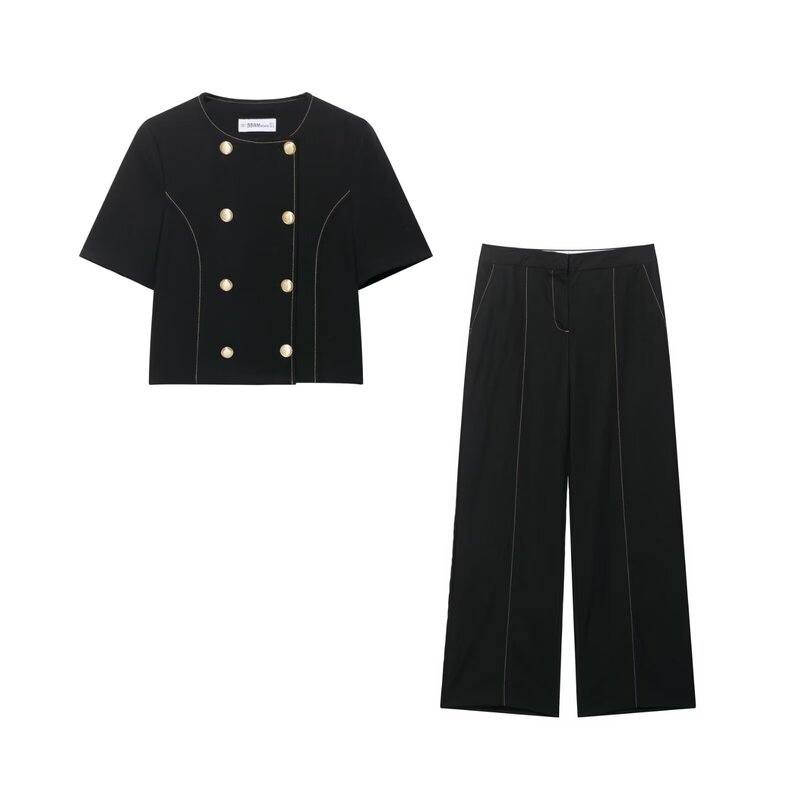 Taop&Za Women's Clothing 2026 Spring New Style Short-Sleeved Blazer 816459 Straight-Leg Pants 8161765 Taop&Za Women's Clothing 2026 Spring New Style Short-Sleeved Blazer 816459 Straight-Leg Pants 8161765