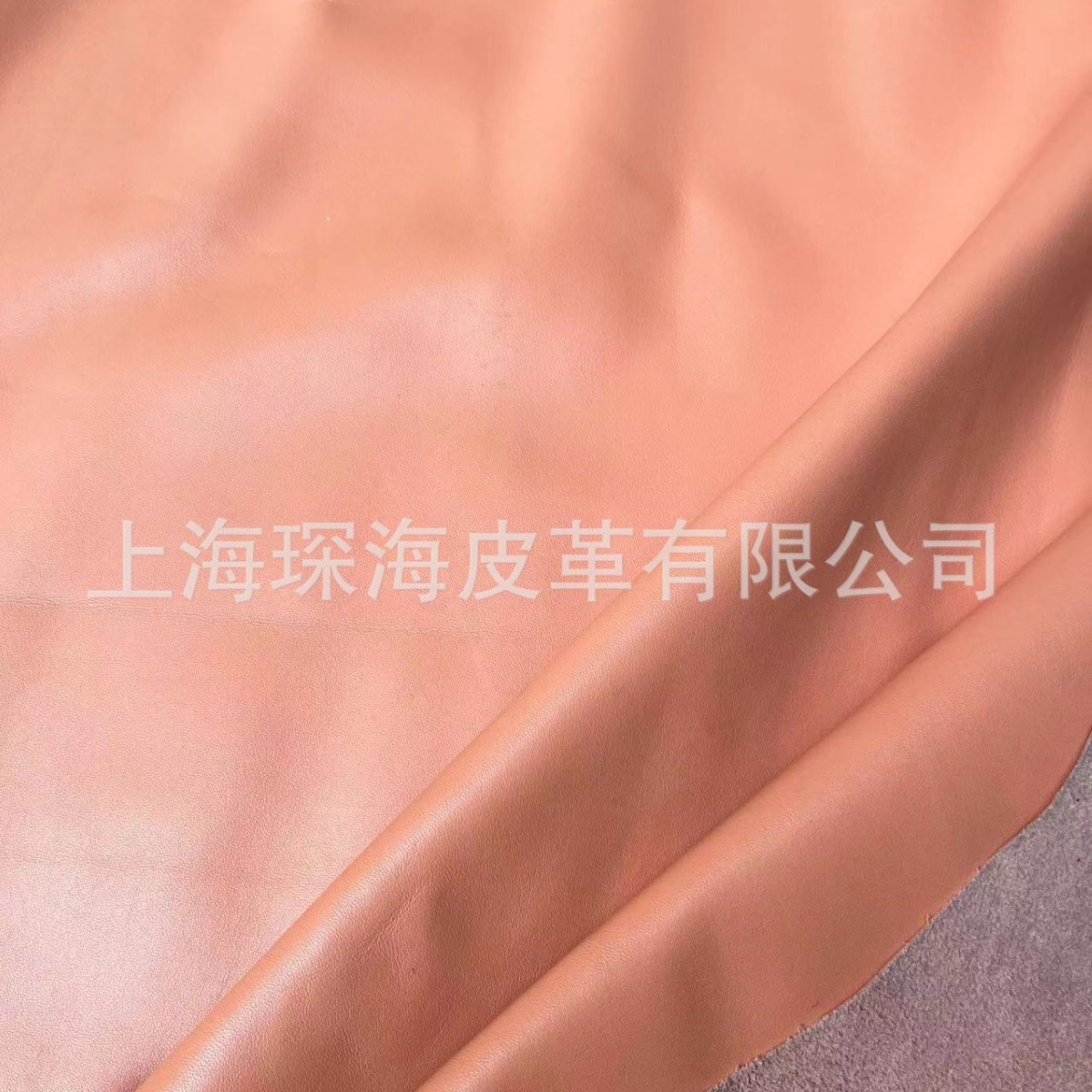 纳帕皮 头层牛皮 皮革皮料 牛皮面料 软牛皮  橙色