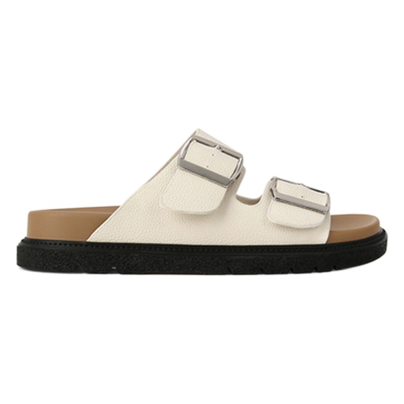 Texas Holiday ~ 2024 nuevo estilo de verano retro de suela gruesa con doble hebilla Birkenstock zapatillas para que las mujeres usen afuera