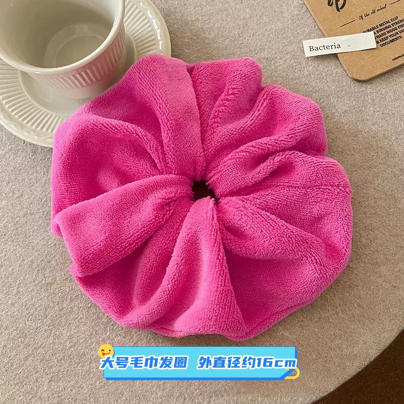 대형 봉제 머리끈 - 레드(라벨 있음) (16cm*16g)