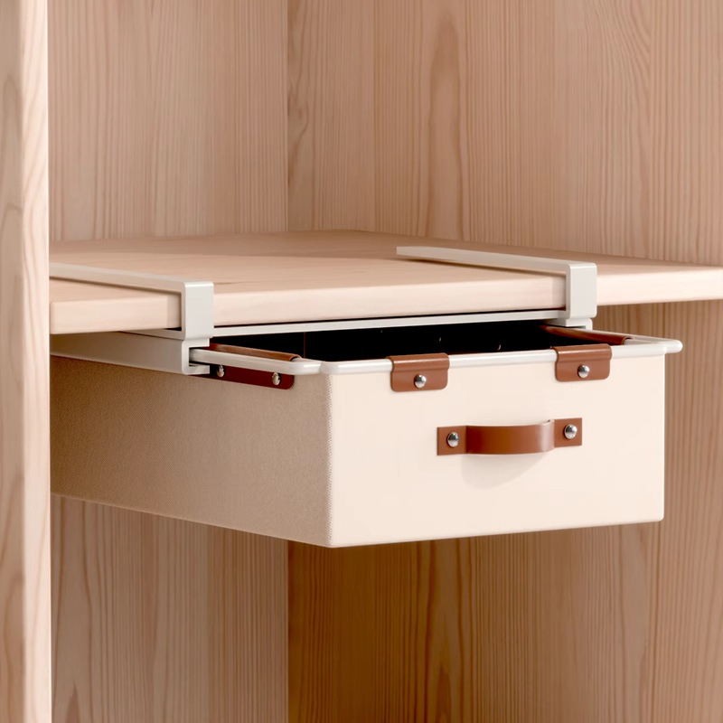 Under-The-Counter Hanging Intimates Storage Box for Wardrobe, Multi-Functional Punch-Free Storage Box, Drawer-Type Intimates Storage Rack