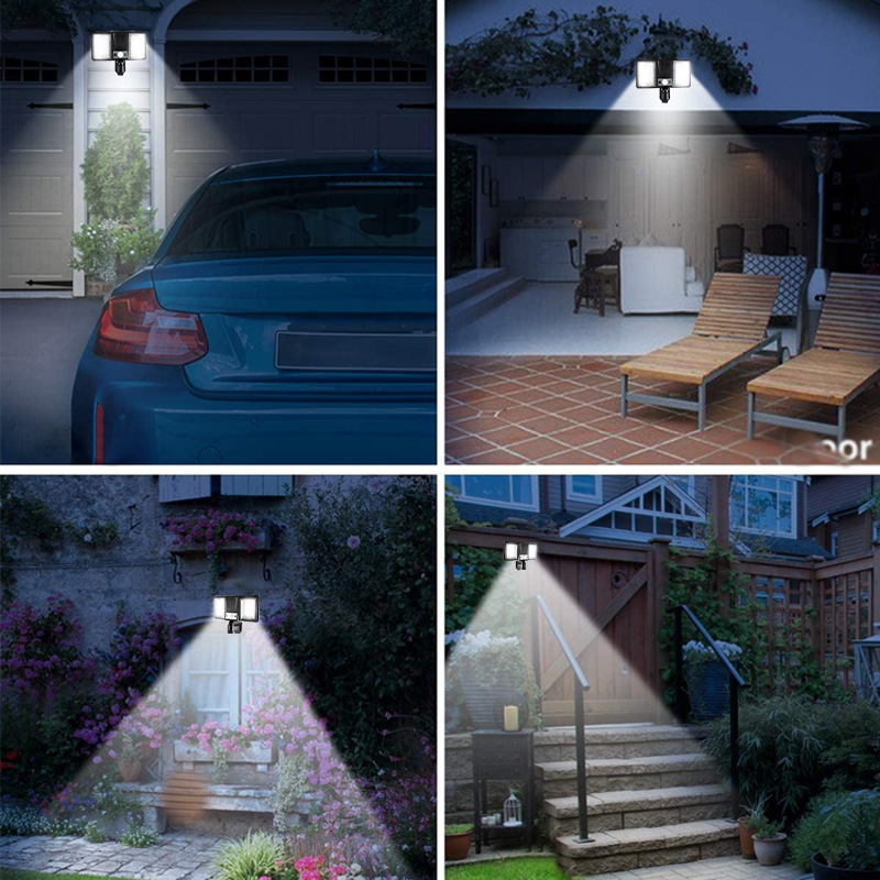 Solar al aire libre llevó la lámpara de calle solar inducción patio lámpara de pared inteligente lámpara de pared con control remoto