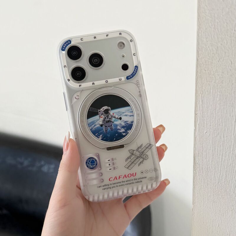 17 Suitable for Iphone16 360-Degree Astronaut Rotating Pivot Point Apple 15Pro Anti-Fall Phone Case Protective Cover 17 Suitable for Iphone16 360-Degree Astronaut Rotating Pivot Point Apple 15Pro Anti-Fall Phone Case Protective Cover