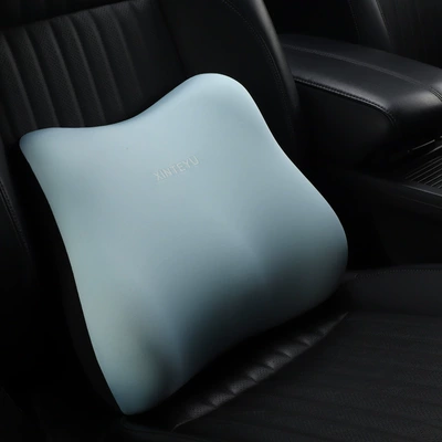 Seat Backrest Car Cushion Driving Headrest - blue-lumbar-pillow