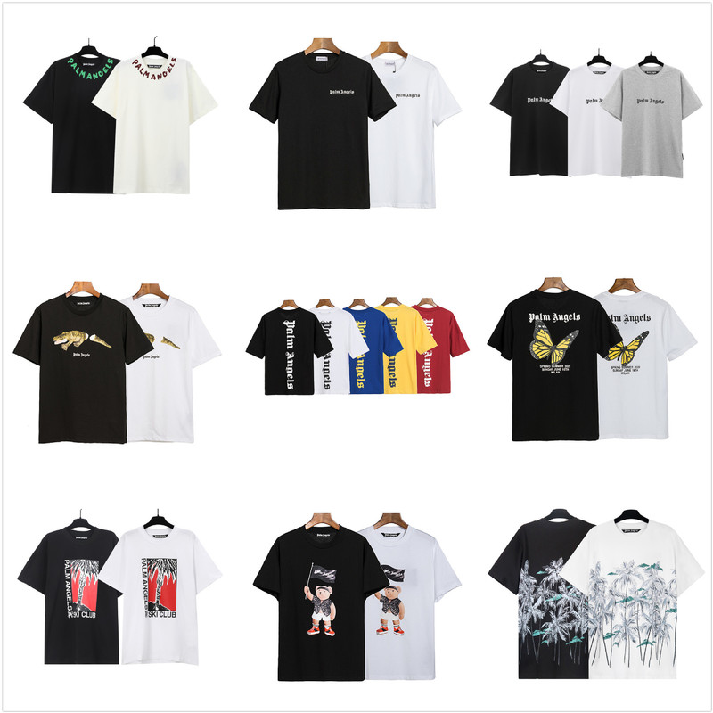 Cross-Border Authentic Palm Angel Headless Bear Short-Sleeve Palm Tree High Street Fashion Brand T-Shirt with Large Logo Lettering on the Back