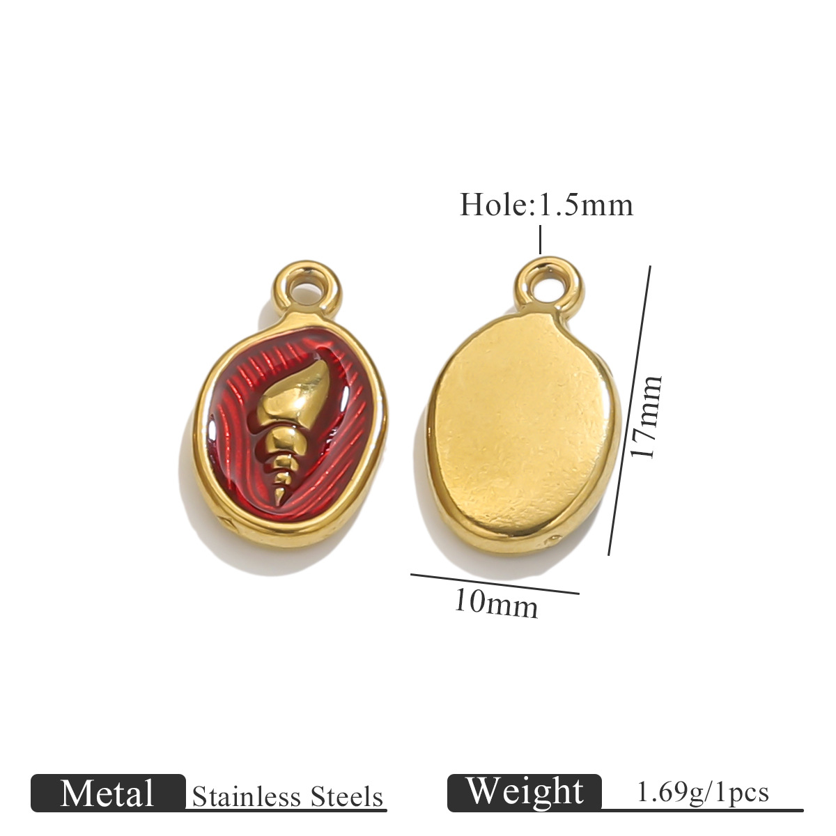 Accesorios de joyería DIY acero inoxidable serie marina colgante sirena concha estrella de mar colgante pulsera collar