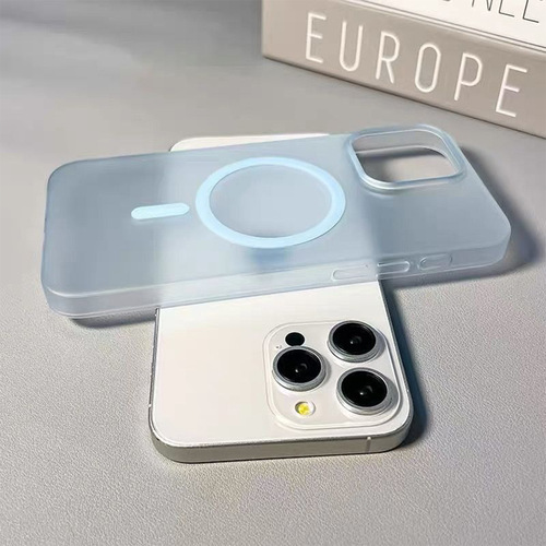 Matte Ice Fog Apple Magnetic Phone Case 13 Apple iPhone Protective Case High-End Simple Style Elegant Women's Version