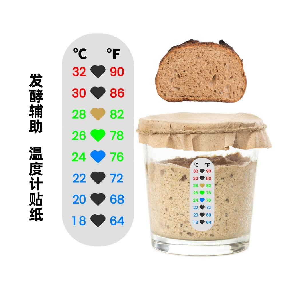 glass temperature measurement sticker