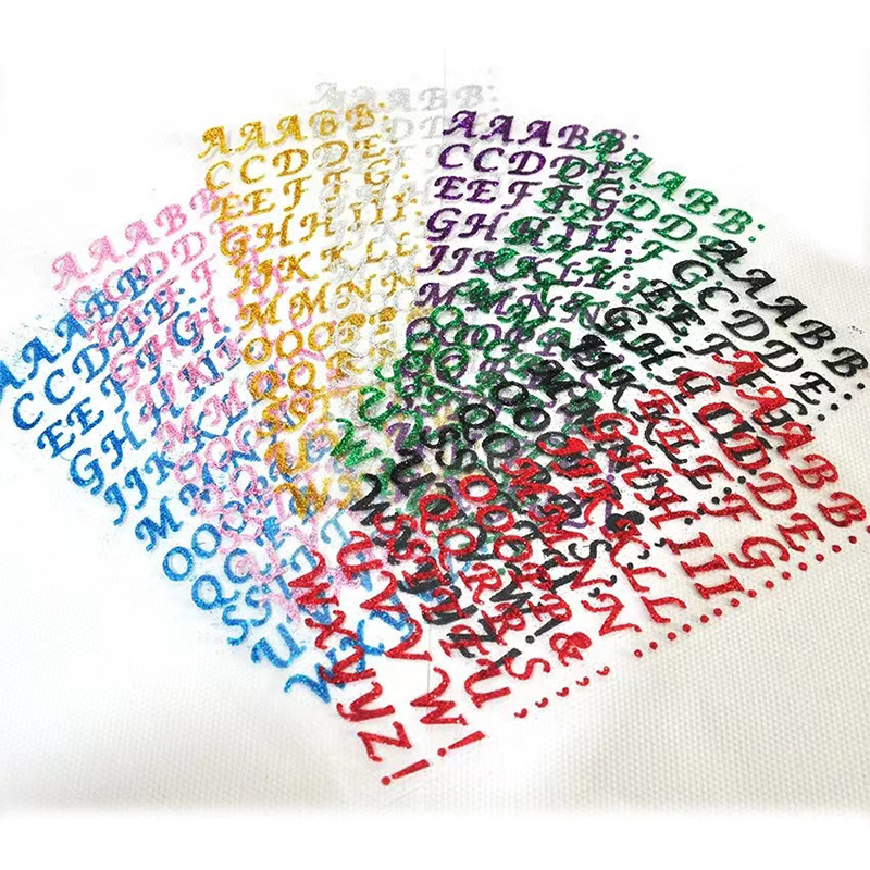 跨境外贸金粉英文字母数字组合diy贴纸水杯电脑装饰防水贴纸