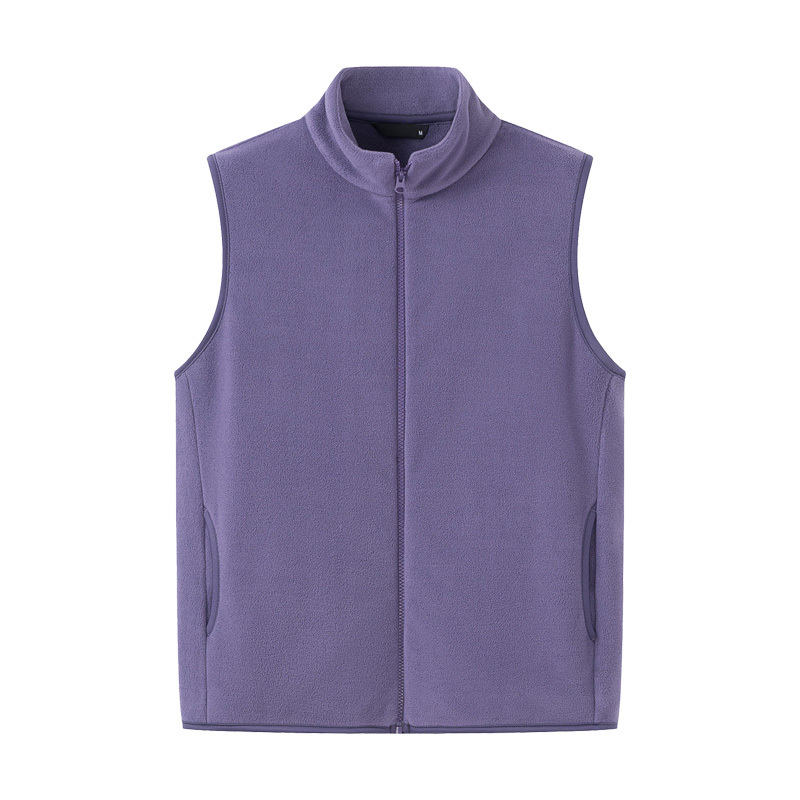 [Double-sided velvet] 2023 Autumn New stand collar loose warm coat polar fleece casual simple vest for women