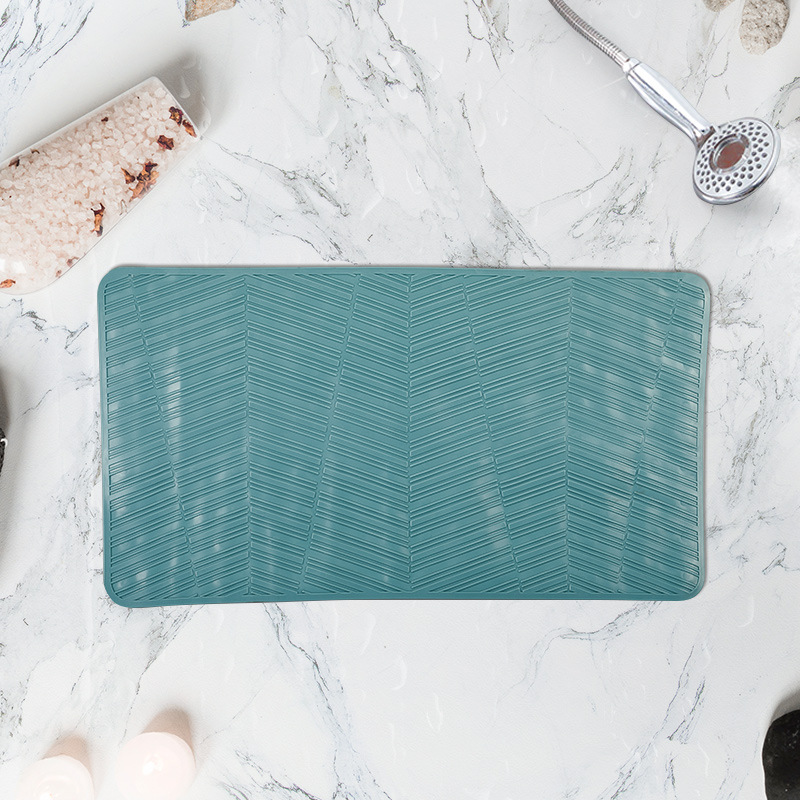 67*37 cuadrado baño antideslizante estera fuerte ventosa TPR alfombra de baño antideslizante alfombra de baño alfombra de bañera