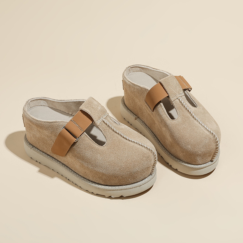 Venus Kroger 2025 Spring/Summer New Platform Thick-Soled Height-Increasing Closed-Toe Outdoor Half-Covered Birkenstock Sandals for Women