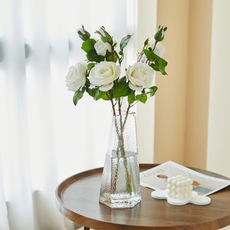 3头手感保湿玫瑰花仿真花束家居客厅装饰情人节单支小玫瑰假花详情6