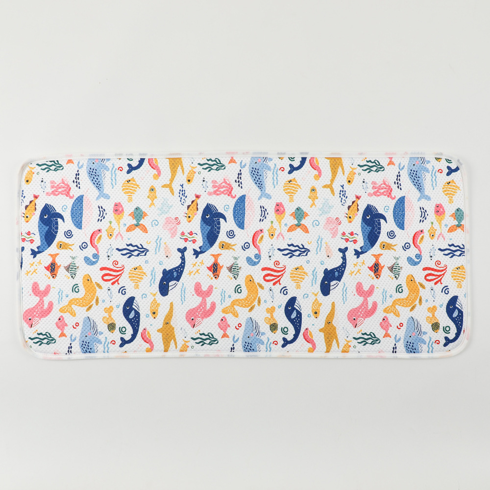 Transfronterizos venta caliente microfibra esterilla de bar impresa absorción de agua aislamiento de la almohadilla de comedor absorción de agua secado rápido esterilla multifuncional