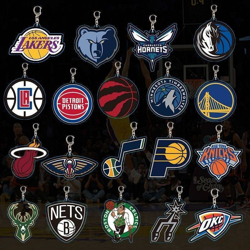 Nba Team Logo Acrylic Keychain Lakers Warriors Nets Clippers Basketball Accessories Student Backpack Nba Team Logo Acrylic Keychain Lakers Warriors Nets Clippers Basketball Accessories Student Backpack