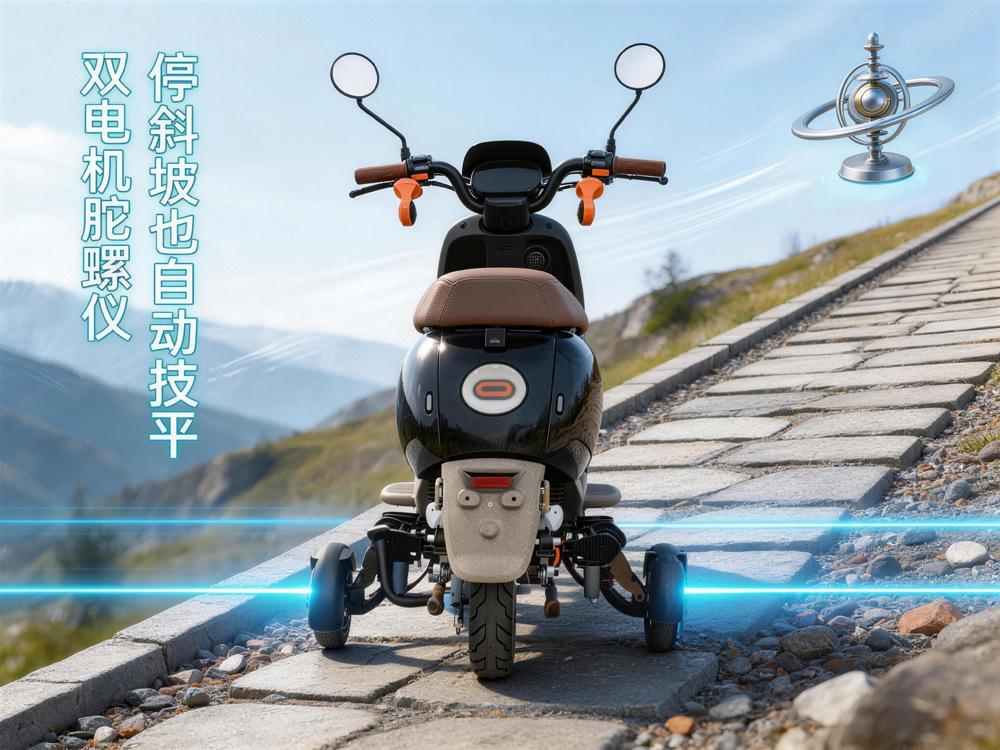 Electric Vehicle Auxiliary Wheels, Dual-Motor Balance Wheels, Anti-Slip and Anti-Fall Wheels for Adults and Beginners, Electric Adjustable and Foldable