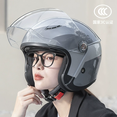 men's and women's motorcycle 3/4 | Motosiklet dəbilqələri - one-size-fits-all-temperament-gray-real-shot-display-of-model