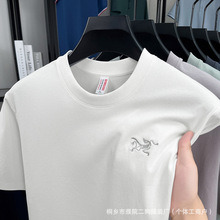 轻奢品质棉质夏季短袖T恤男时尚休闲圆领打底衫中青年短袖男上衣