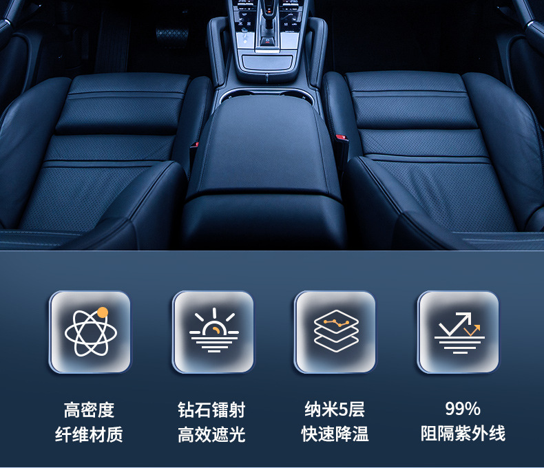 Car sunshade sunscreen heat insulation sunshade front windshield sunshade summer car curtain light blocking artifact