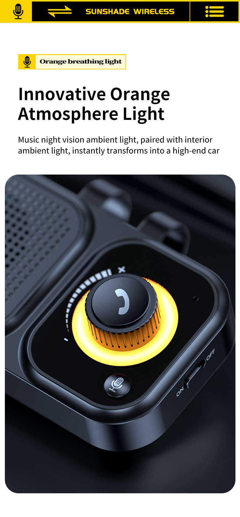 Factory New Car Bluetooth Hands-Free Comes with Speaker Sun Visor Hands-Free Phone Driving High-Definition Voice Call
