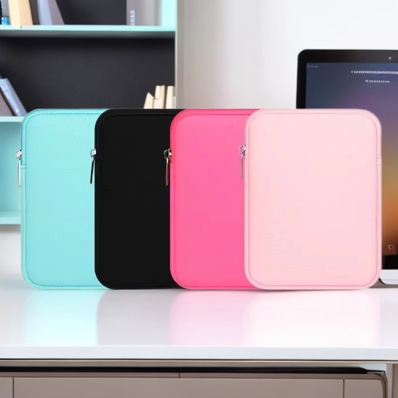 Portable Fashion Pure Color Simple iPad Computer Bag Tablet Cosmetics Bag Liner Bag