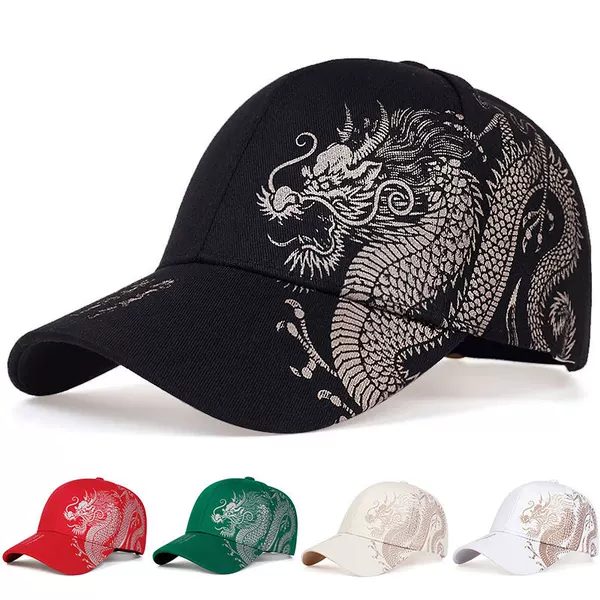 Chinese style dragon pattern baseball hat men and women all-match national fashion cap hip hop hip hop skateboard cool hip hop hop