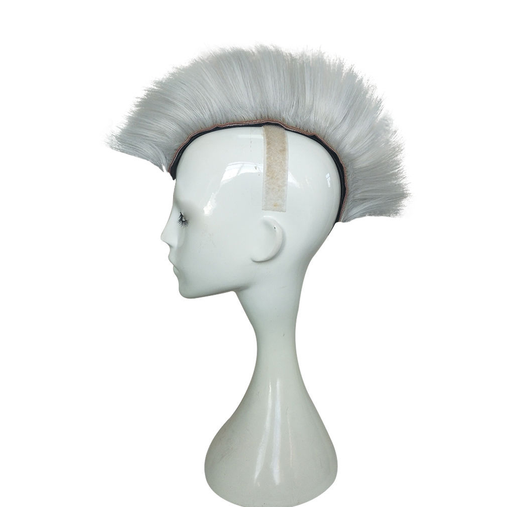 Fábrica al por mayor accesorios de casco de motocicleta fresco Moxi secado pelo corona de pollo velcro peluca suministro transfronterizo casco de pollo