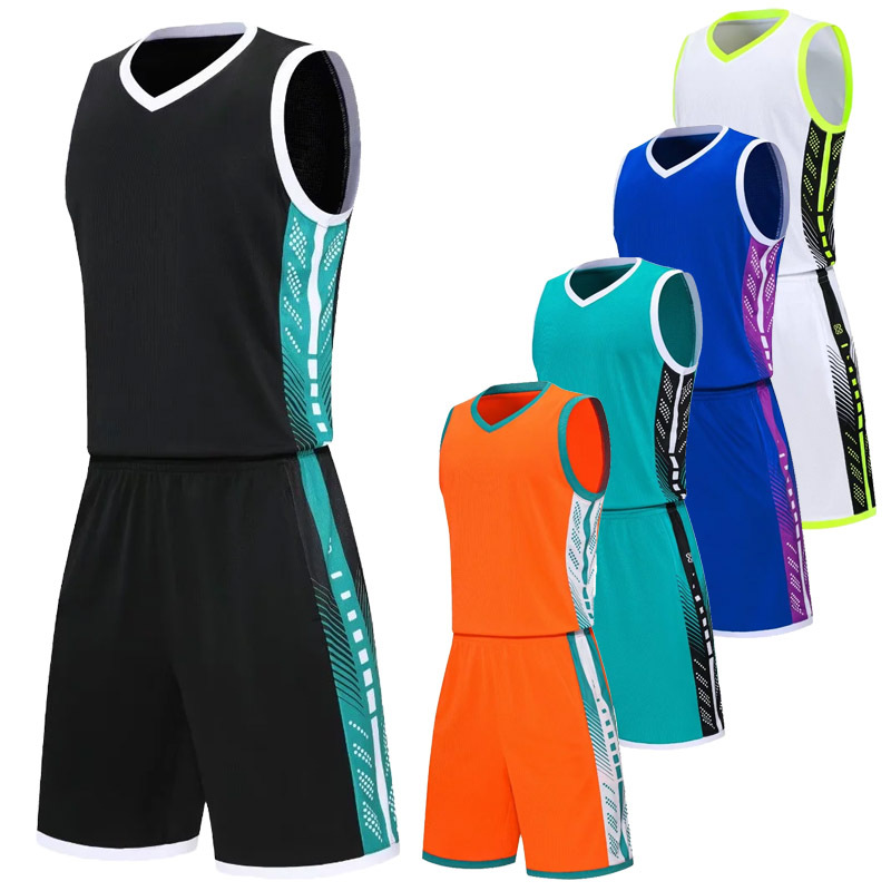 Basketball Uniform Suit Men's Printed Jersey Summer Vest Children's Sports Game Training Team Uniform New Basketball Uniform for Women