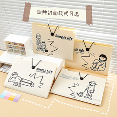 Simple Life Series 5-in, 8-in, 12-in buckle folder PP multi-layer A4 file bag storage bag accordion bag