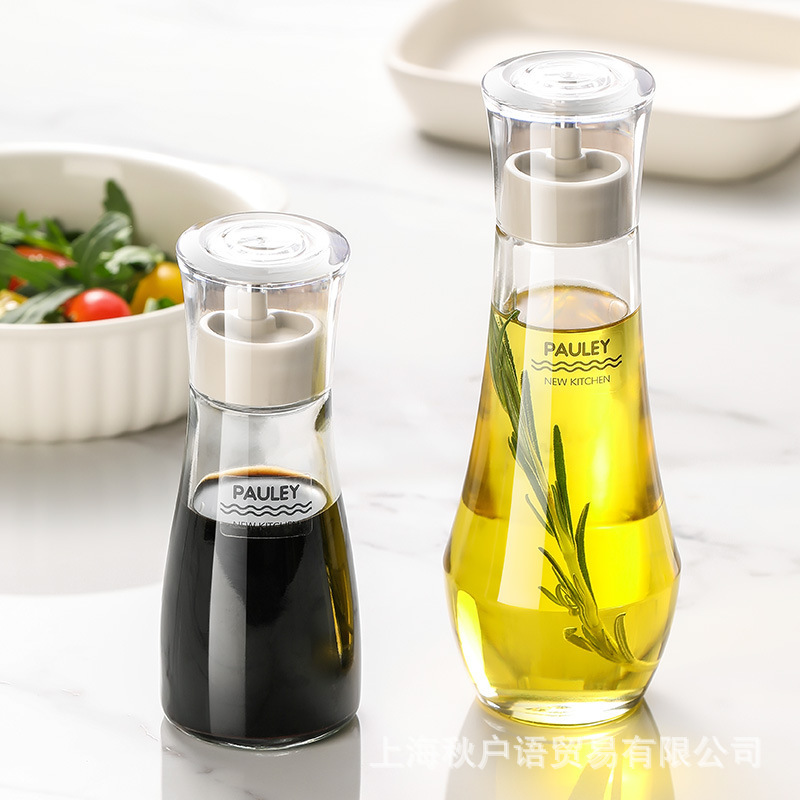 テーブル調味料ボトルガラスオイルポット漏れ防止キッチンダイニングスナックバー醤油酢調味料ボトル蓋付きオイルタンク|undefined