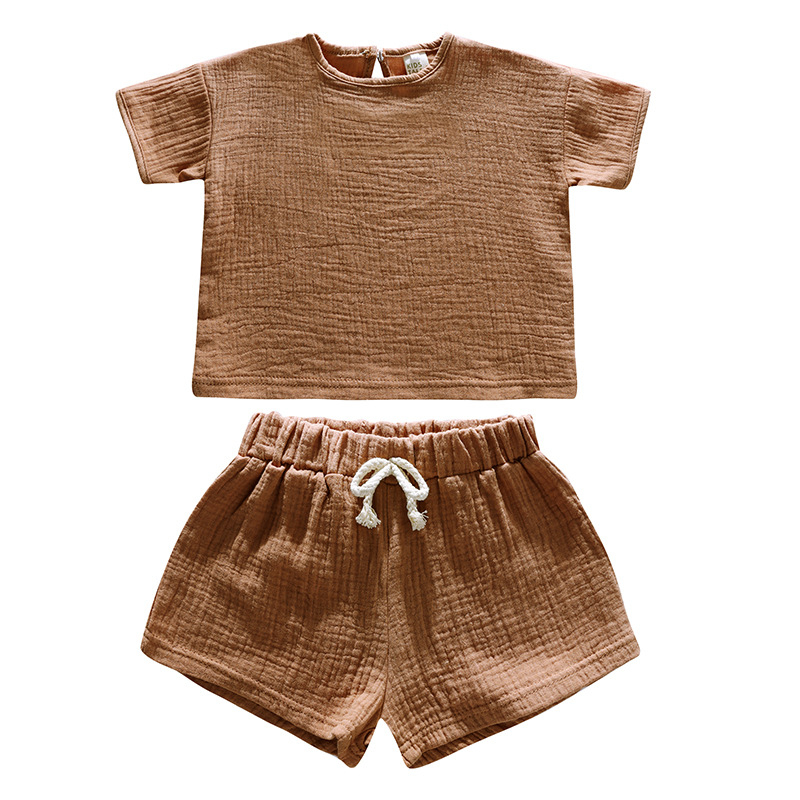 160g Weight Kids Clothing Sets Children's Clothing Type Short Sleeve Sleeve Length Cotton Fabric Type Pant Co-ord Set Sets Type 2 Pieces Set Quantity Home, Daily Occasion Round Neck Neckline Regular Fit Fit Type Solid Color Pattern Summer Season Girl'S, Boy'S Gender Simple Style, Classic Style Style Simple Style Classic Style Solid Color Cotton Girls Clothing Sets 无