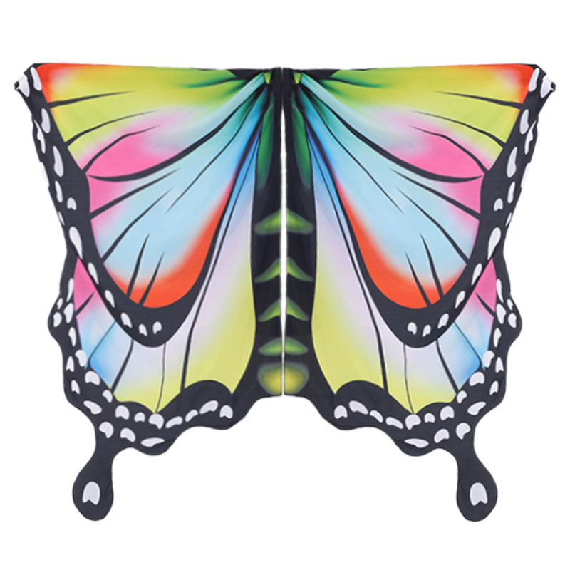 Capas de Halloween, alas, mariposas, capas de punto, danza del vientre, chal giratorio, luces transfronterizas.