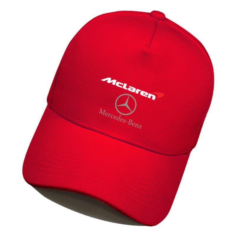 Red baseball cap, custom-made