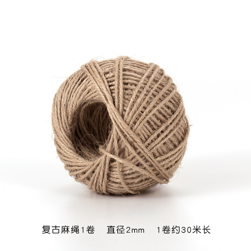 색상: 대마 로프-직경 2mm * 30 미터; 사양: 1 볼륨