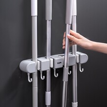 包邮免打孔拖把壁挂夹扫把拖布挂钩拖把夹架神器卫生间置物架卡扣