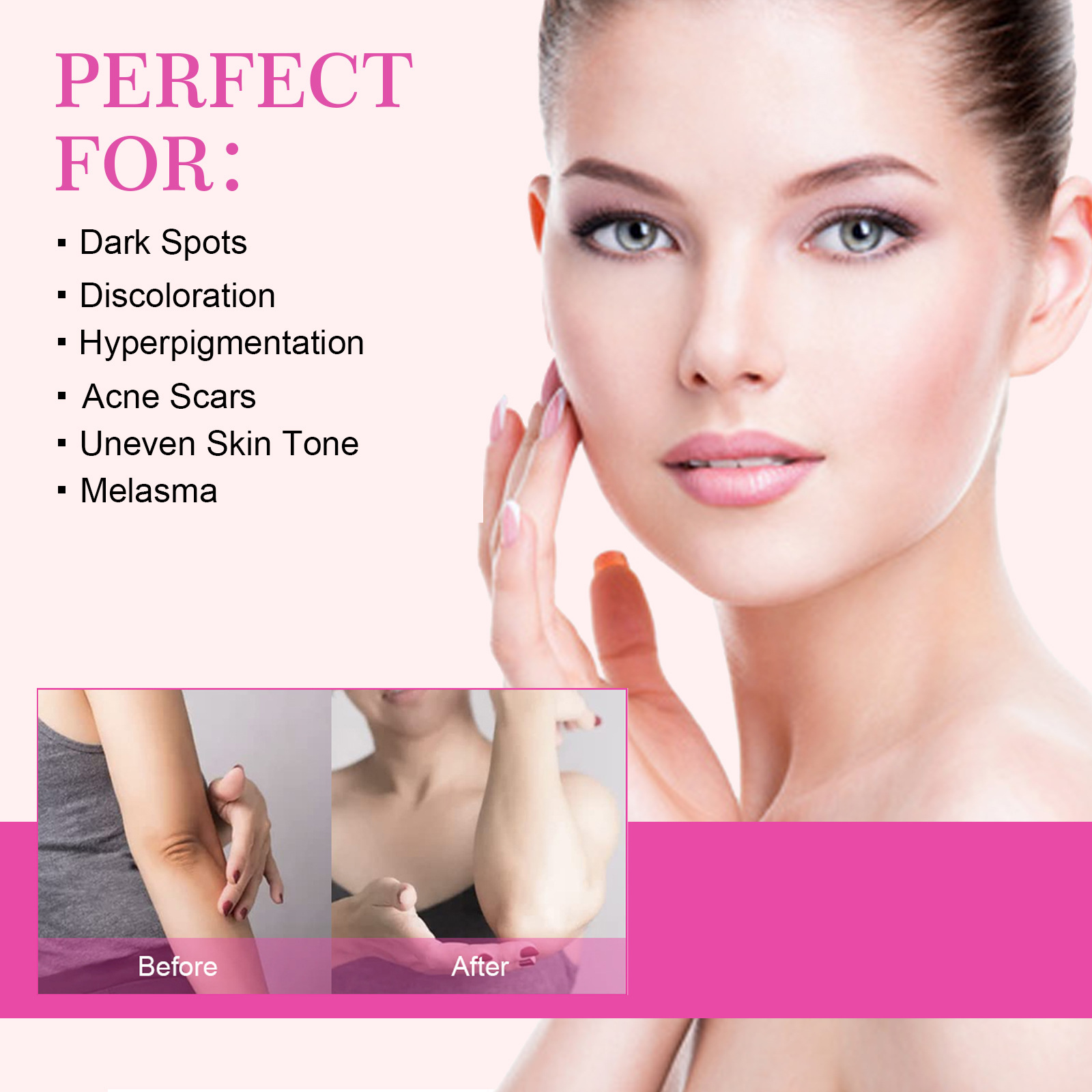 EELHOE Skincare Crea Moisturizing, Nourishing, Revitalizing, Whitening, and Body Lotion Reducing Melanin Skin_voghion.com