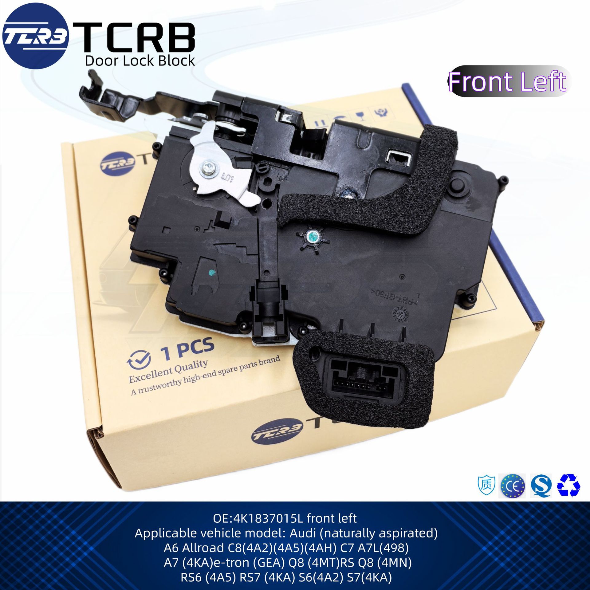 Cross-Border Hot-Selling 4K1837015H Front Left Door Lock Block Suitable for Audi C8 4K0839015S