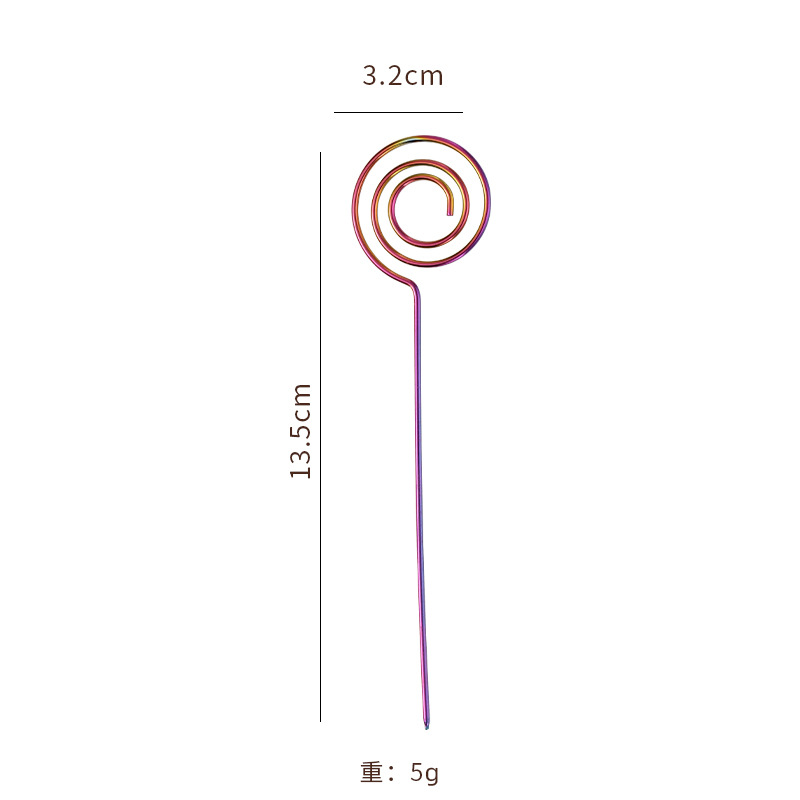 Creativo 304 de acero inoxidable aguja de fruta cóctel palillo de dientes en stock postre decorativo plato de fruta palo de fruta