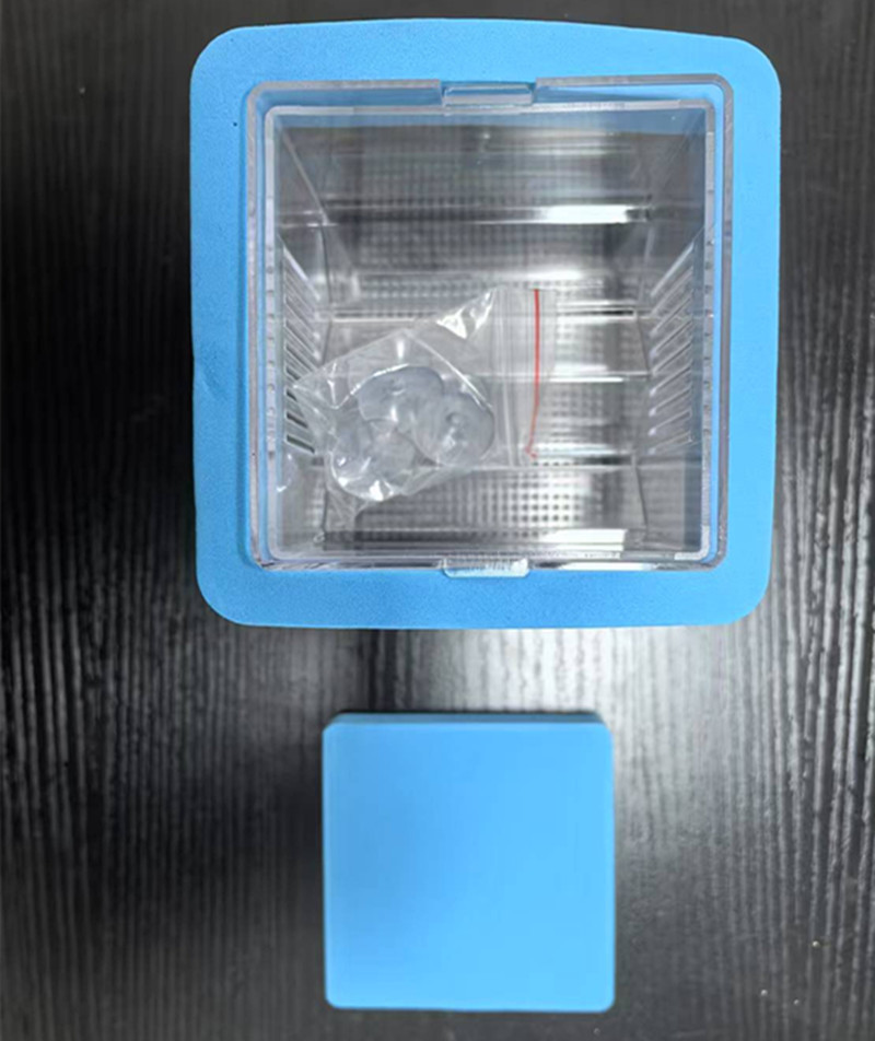 Caja de aislamiento de eclosión flotante cuadrada (azul)