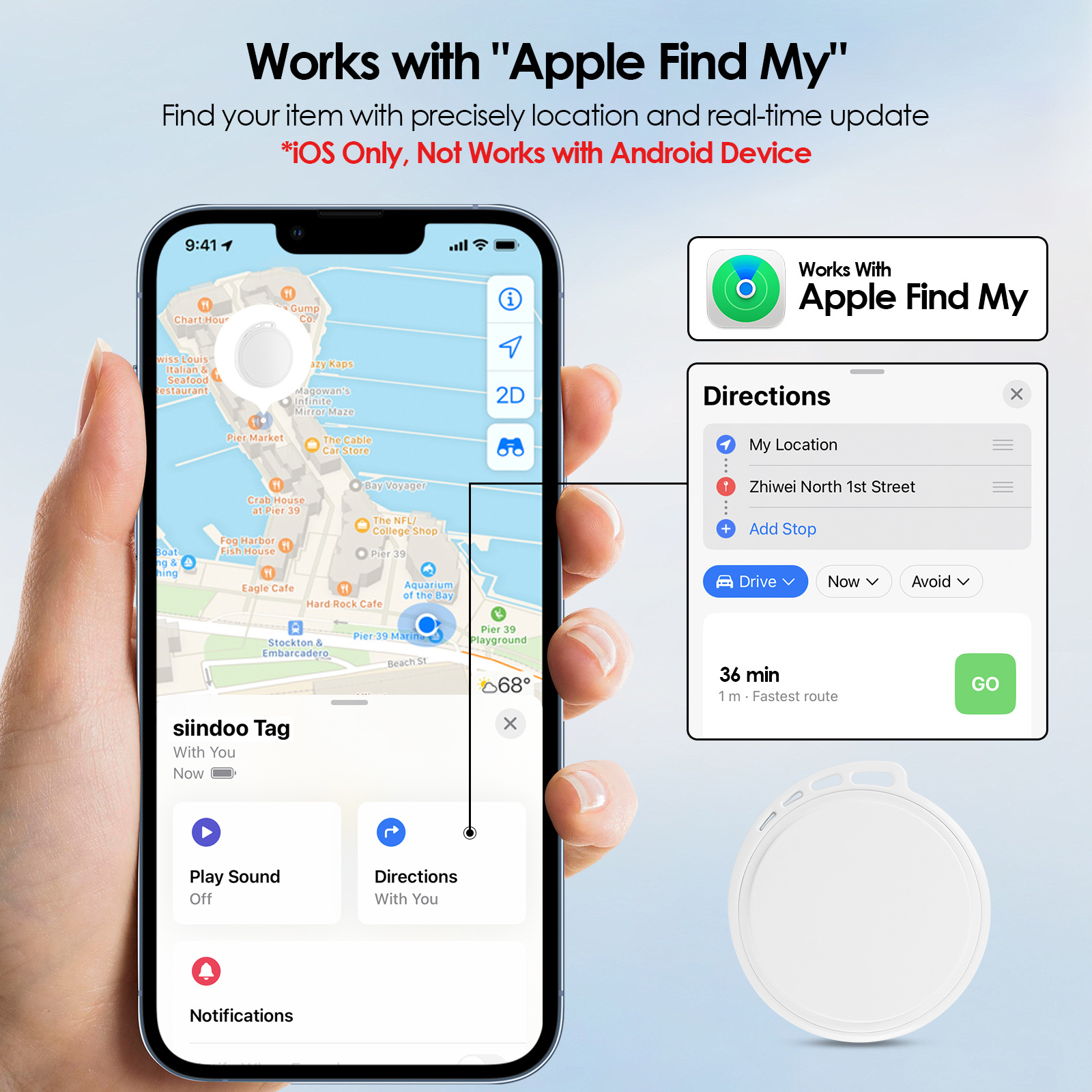 Smart GPS Tracker for Pets, Children and Keys