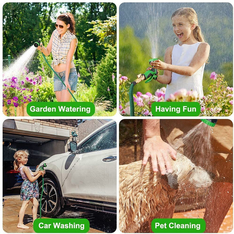 伸缩花园水管乳胶内管家用洗车水管洗车水管一套洗车浇花宠物洗澡