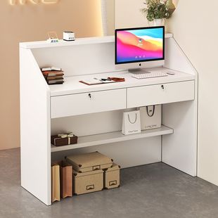 Simple Counter Bar Table Cashier Small Company Front Desk Reception Desk Beauty Shop Clothing Store Milk Tea Shop Bar Table