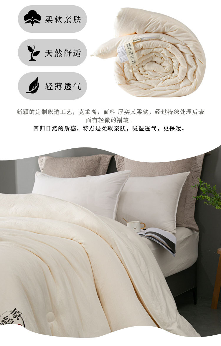 Class A Raw Cotton Soybean Fiber Thickened Quilt Core Spring Autumn Winter Cotton Quilt Student Dormitory Winter Quilt Gift Wholesale