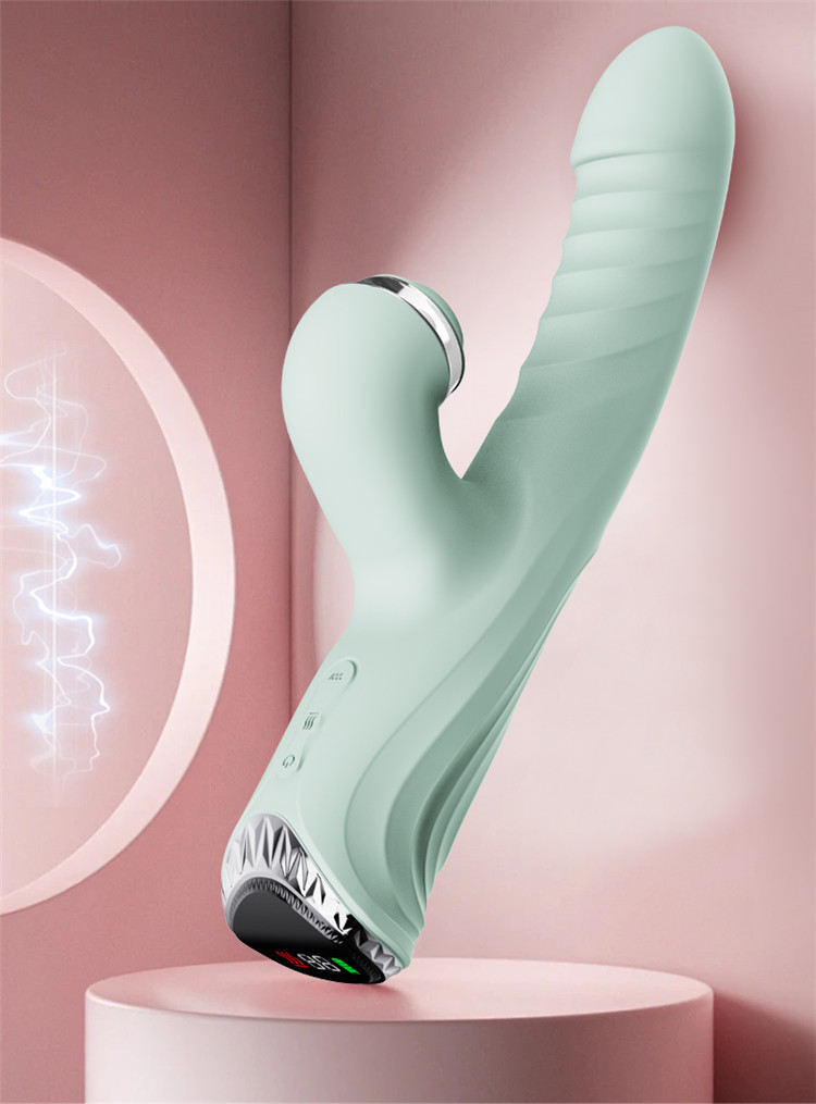 Aifeiya Stretch Heating Vibroids Multi-Frequency Vibrator for Women, Silicone and ABS, Green — detail image 10