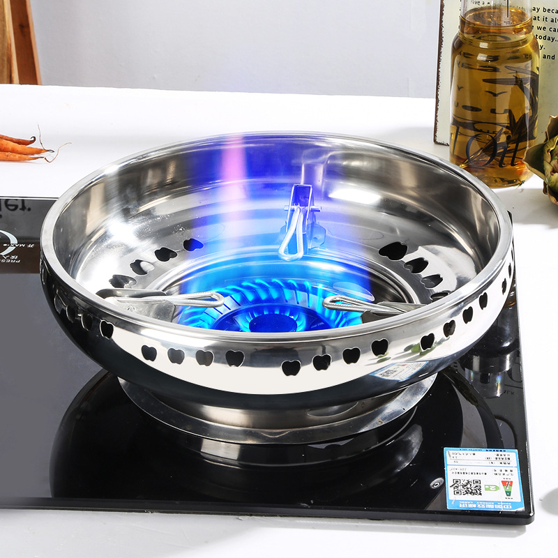 Nueva generación de acero inoxidable engrosada de doble capa a prueba de viento cubierta de ahorro de energía de recolección de fuego estufa de ahorro de energía accesorios de estufa de gas de cocina