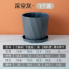 Plastic round flowerpot, big resin, set, simple and elegant design, increased thickness, wholesale