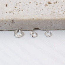 DIY配件S925纯银开口双环圈手链项链连接圈手工串珠材料免焊接